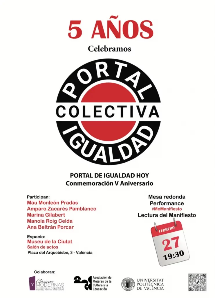 Cartel 5 Aniversario Colectiva Portal de Igualdad